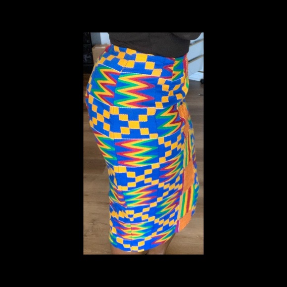 🇬🇭Kente Pencil Skirt🇬🇭 - Picture 3 of 8